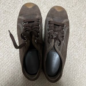 Womens brown suede sneakers